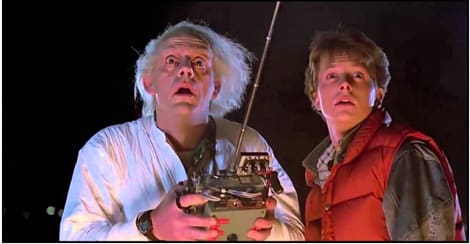 BTTF-01-470x246 Here's an alt tag for the image: Back to the Future's Doc and Marty.