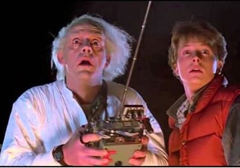 Here's an alt tag for the image: Back to the Future's Doc and Marty.